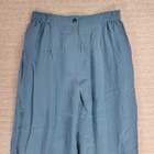 Diane Gilman Silk Balloon Pants Med Blue Tapered Art To Wear Lagenlook Vintage