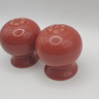      Fiesta Paprika 2 5  Ball Salt   Pepper Shakers Rubber Stoppers Homer Laughlin