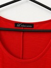 L   olive Verte Red Embellished Batwing Top Tunic Poncho Style M l
