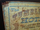 Vintage Tumblewee Hotel Metal Sign Cowboy Western Decor