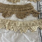 Large Lot Of Antique Hand Made Laces Collars  Trims   Tatting And Crocheted
