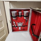 Vintage Travel Bar Portable From The 60s Has  Handle   Key