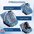 Baby Car Seat Cover  Breathable Carseat Covers With Mesh Screen  