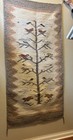 Vtg Mexico Navajo Zapotec Tree Of Life Woven Rug Tapestry Wall Hang 59   x 30    Euc
