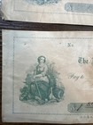 Gorgeous 3 Antique Checks 1869 Lot Beautiful Lady Emblem Green blue