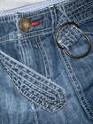 Tommy Hilfiger Women   s Denim Shorts Size 4 Rolled Cuff Belted Casual Jean