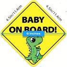 Dinosaur Baby On Board Car Sticker - Cute Dino Warning Sign For Family Safety