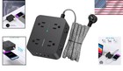 Advanced Surge Protector Power Strip  8 Outlets  4 Usb  Wall Mount   Flat Plug