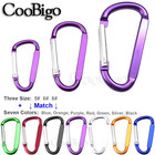 Aluminum Carabiner Key Holder Snap Hook Clip Keychain Keyring Keyfob D Ring Buck