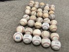 Lot Of 40 Used Solid Leather Baseballs - Great For Practice shags Very Good