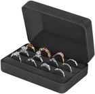 Velet Jewelry Ring Storage Box For Multiple Rings  black    Travel Jewelry Case