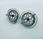Tedco Original Gyroscope Lot Of 2 Metal Toy Spin Tops Green Red Vintage Vtg