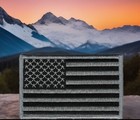 Black Gray Grey United States Us Chest Flag Patch Fits For Velcro   Brand Loop Fa