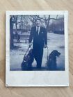 Original Photo Snapshot Vintage Actor Ronald Reagan Polaroid W Irish Setter Dogs