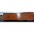 Vintage Wood Wall Shelf Gold Trim Plate Groove Mahogany Brown 24 Inch Display