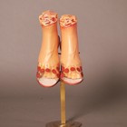 1950s Red Polka Dot Spring-o-lators Peep Toe Heels Pin Up Style