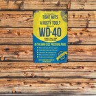 Wd-40 Tight Nuts Rusty Tool Vintage Metal Tin Sign Home Wall Art Decoration Gift
