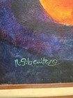 Vintage Original Still Life Painting Oil Or Acrylic  Canvas Artist R  S  Benitez