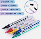 6pcs Paint Markers Set Oil Based For Metal Mix Permanent Colored Pen Fine Point
