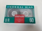 Nos 2 New Sealed Maxell Ur 60 Minute Blank Audio Cassette Tape Normal Bias
