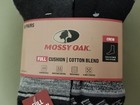 New Mossy Oak 6 Pair Full Cushion Cotton Blend Crew Socks Size 6-12