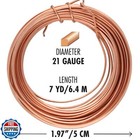 The Beadsmith Square Craft Wire - Soft Temper Beading Wire  Copper Color  21 