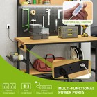 47 2  59 x31  Adjustable Height Workbench With Pegboard And Storage Shelf