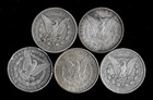 Five  5  Morgan Dollars 90  Silver  1879-1891   lower Grade cull  Lot C01