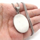 Mens St Saint Christopher Medal Pendant Necklace Stainless Steel Amulet Gift