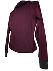 Adidas Jacket Pullover Women S Half Zip Ls Maroon Lightweight Jacket Athletic