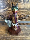 Totem Pole Alaska Black Diamond Vic Yeoda Eagles Human Legacy Signed W  Tag 6   