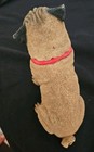 Resin Pug Dog Statue 5 Inch With Red Collar Heart Charm