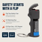 Mace Pepper Spray - 3-in-1 Formula Max Police Strength Oc With Tear Gas   Uv Dye