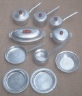 Vintage Assortment Of Aluminum Pots   Pans Children Toys