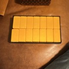 Rare  Vintage Bakelite Crisloid Top Grade Butterscotch Dominoes Red Box 1 4 