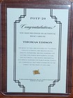 2024 Pieces Of The Past Thomas Edison Authentic Relic Card  potp-20