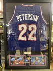 Darryn Peterson Signed Framed Jersey Kansas Utah Custom Jsa Coa Autograph Rare