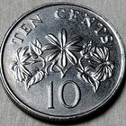 Singapore - Ten  10  Cents  - Asia Coin 1993 -p23