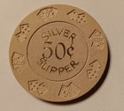 Silver Slipper Las Vegas Vintage 50 Cent Casino Chip Obsolete      