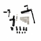 Black Rear Controls Foot Peg Levers Linkages Fit For Harley Sportster Iron 883