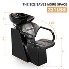 Backwash Units Barber Chair Ceramic Bowl Fiberglass Shampoo Salon Spa Equipment