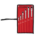 6pc 8-19mm Metric Flexible Head Ratcheting Wrench Extra Long Double Box End Set
