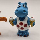 Rare Vintage Bluebird Jungle Fun Train Toy Figures X 2 Hippo   Lion 