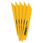 Dewalt Dw4813 6  X 24 Tpi Straight Back Bi Metal Reciprocating Saw Blades 5pcs