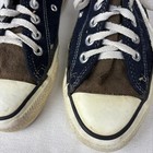 Vintage Converse All Star Navy brown Wool Low Top Sneakers Size 5 Made In Usa
