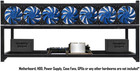 8 Gpu Open Air Mining Rig Frame Aluminum Case Stackable 7 Fan Slot Pc Test Bench