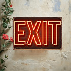 Vintage Iron Sign  exit  Design Country Style Wall Art Retro Wall Hanging Plaque