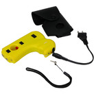 Defender 10 Mv Rechargeable Pistol Grip Stun Gun W  Led Light   Holster Yellow