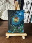 Aceo Print Of Original Art  gathering Glow  Fairy Lantern By Melodie-maker