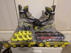Bauer Vapor X3 Pro Roller Hockey Skates   Extra Wheels bearings   Pants     Size 8